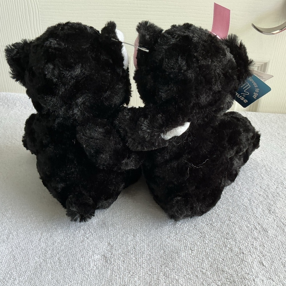 Black and White Stuffed Animal Cat Set - Picture 4 of 9